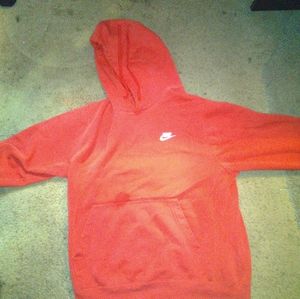 Red Nike hoodie